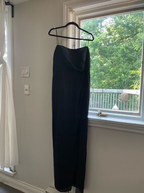 Jenny Yoo Black Strapless Maxi Skirt